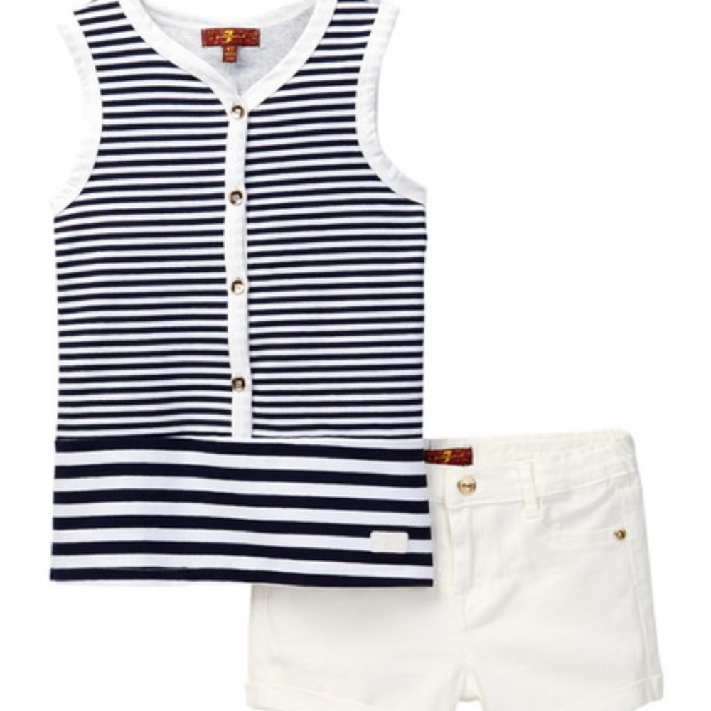 New 7 For All Mankind Tank and Short Set 18 months